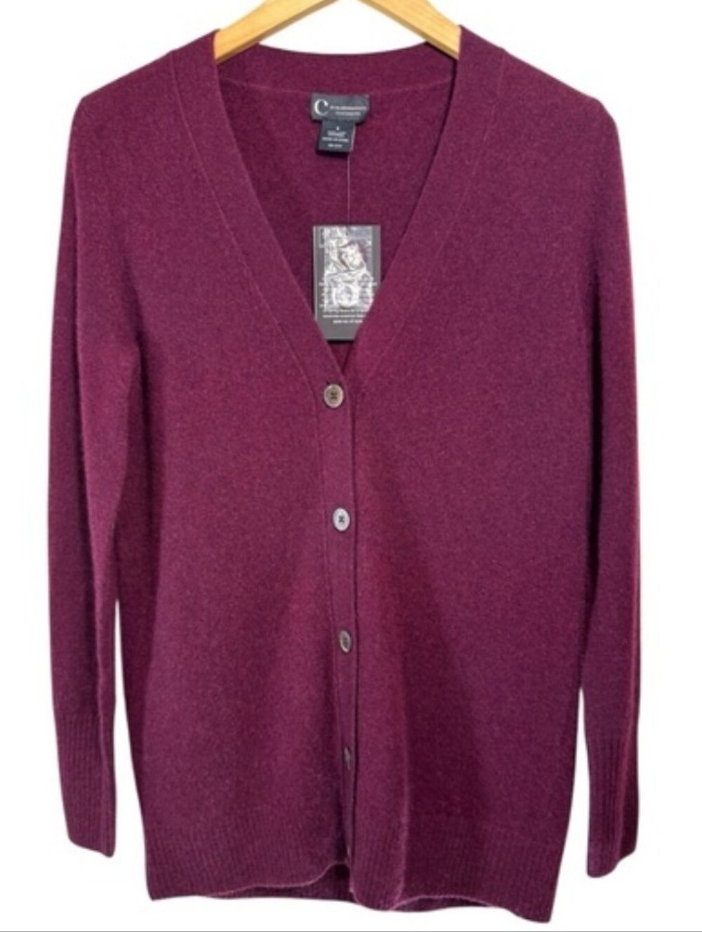 C By Bloomingdales Cashmere Grandfather Cardigan Sweater